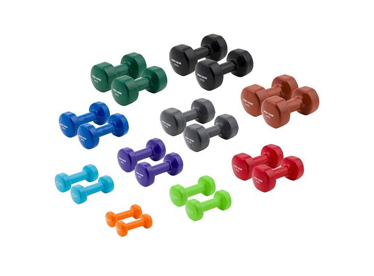 Hantelset i vinyl  10 par 20 st hantlar  1-10 kg 