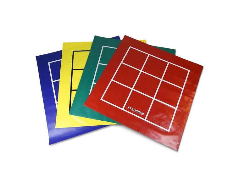4 Poängmattor i 4 färger| 100 x 100 cm Tre i rad på baksida 