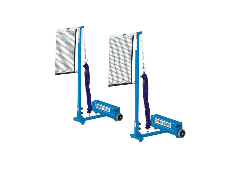 Badmintonstolpar transportabla (par) Robust stålmodell med extra vikt 