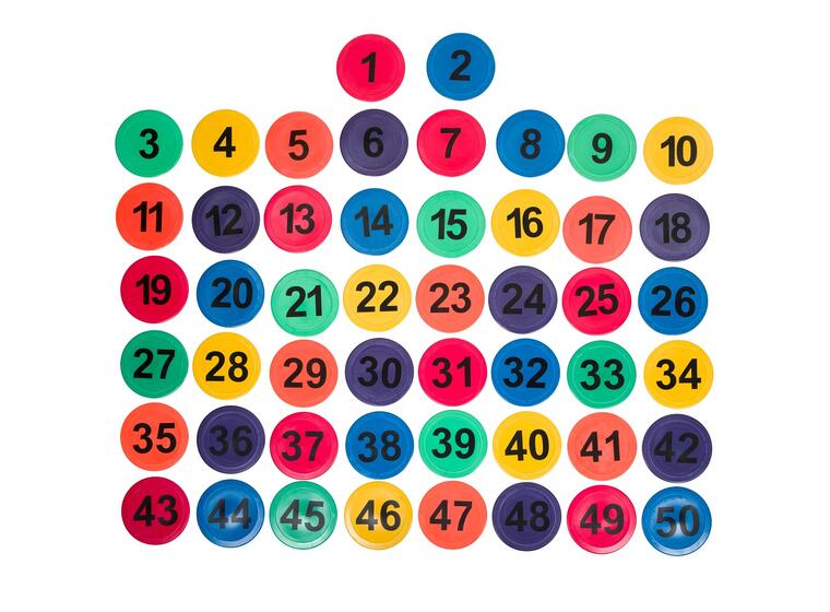 Markeringsplattor med siffror 1-50 Floor Markers Numbers 