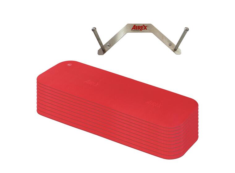 Paket Airex Coronella 185x60x1,5cm 10 träningsmattor och väggstativ 