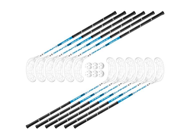 Innebandyklubbor Unihoc Sniper 100 cm 12 klubbor-6 bollar  IFF certifierade