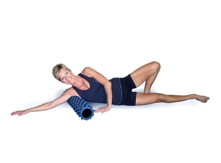 RumbleRoller Foam Roller Blå Massagerulle | 15 x 77,5 cm 