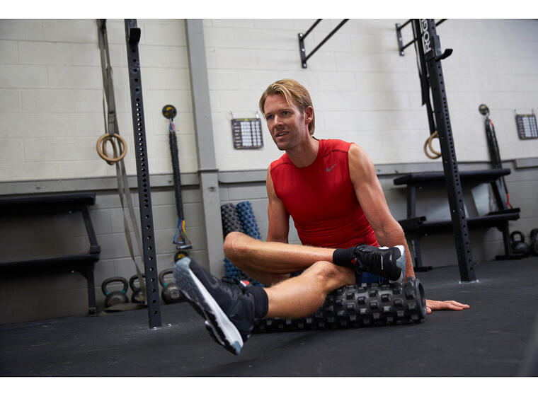 RumbleRoller Foam Roller Blå Massagerulle | 15 x 77,5 cm 