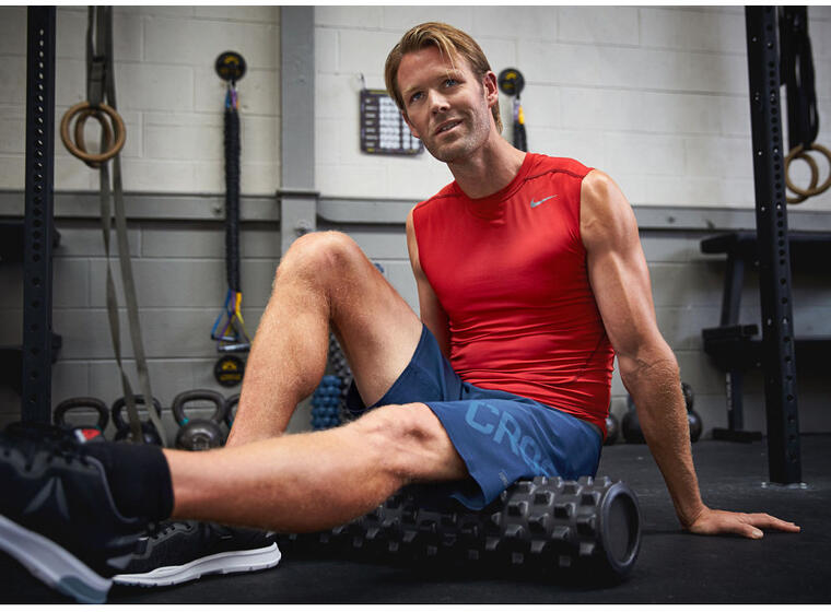 RumbleRoller Foam Roller Blå Massagerulle | 15 x 77,5 cm 