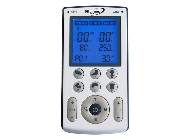 TENS EMS Apparat TEN 250 8 elektroder | Flera program 