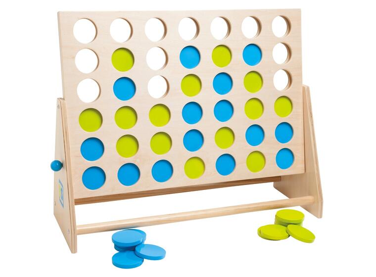 4 i rad Deluxe 57x39 cm Stort fyra i rad spel i trä 