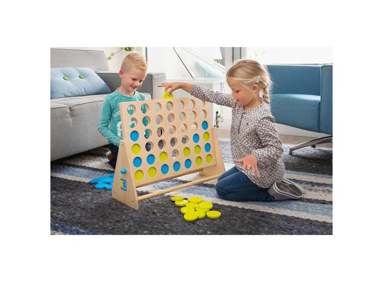 4 i rad Deluxe 57x39 cm Stort fyra i rad spel i trä 
