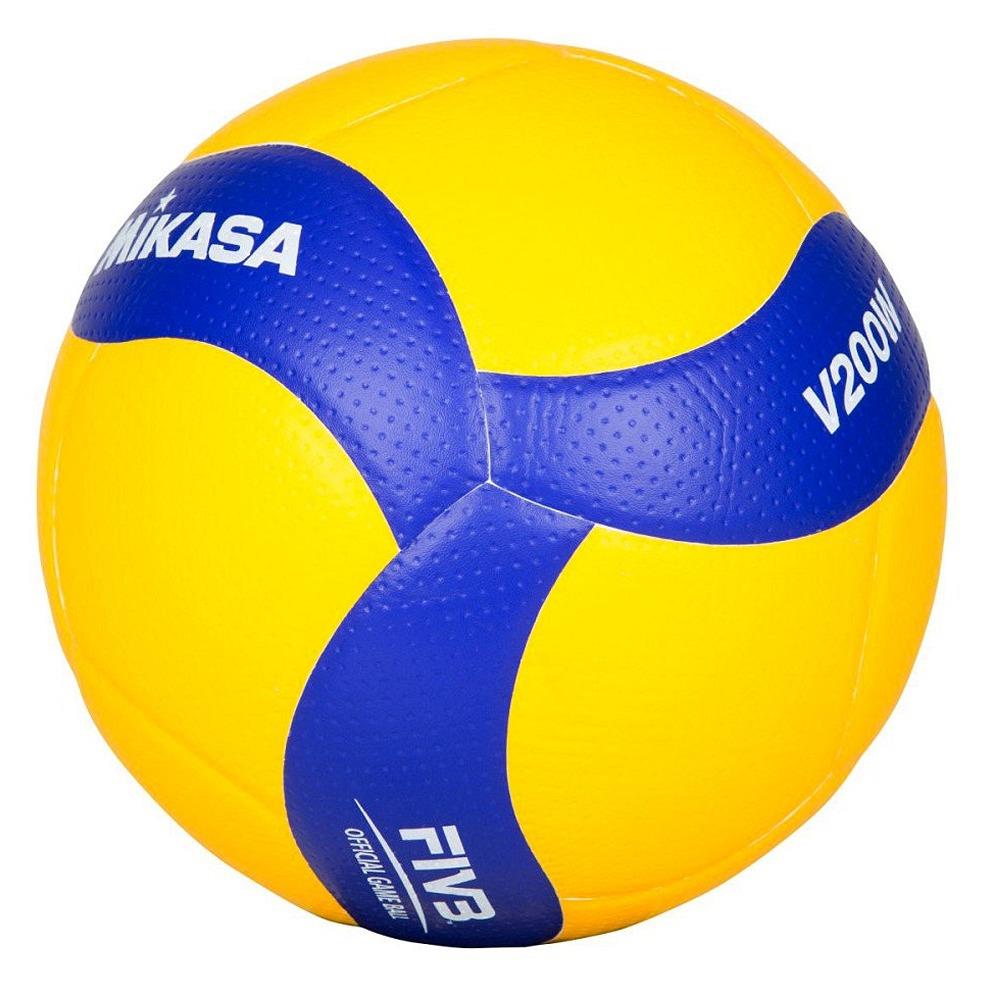 Ballon Compétition Mikasa Ballon De Volleyball Officiel Mikasa V200W - Neuf, Couleur Jaune équipement Sport Volley-ball
