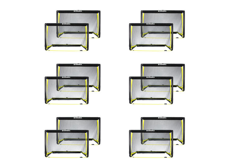 BazookaGoal XL | 150X90 cm | 12 st 12x Fotbollsmål för smålagsspel 