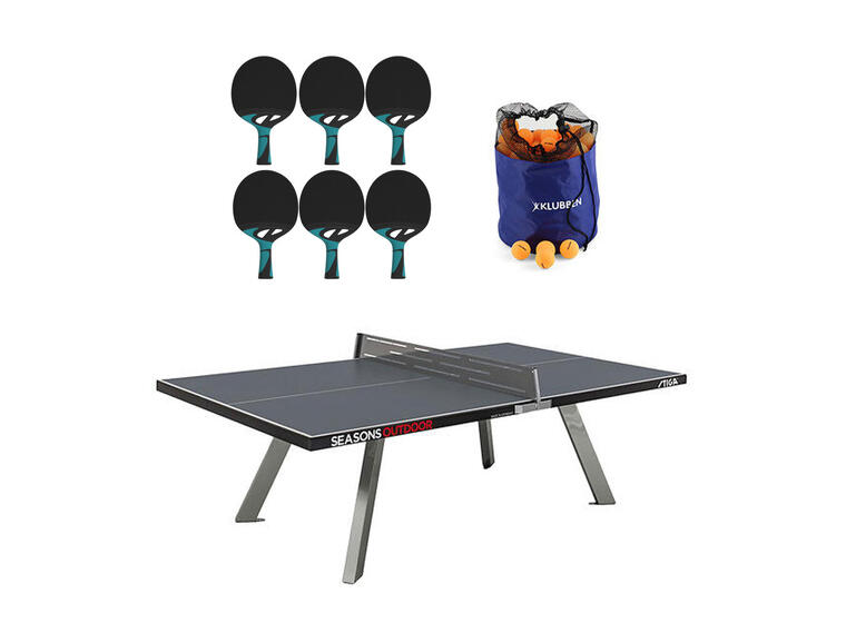 Bordtennispaket Utomhusbord Stiga Bordtennisbord | nät | rack | bollar