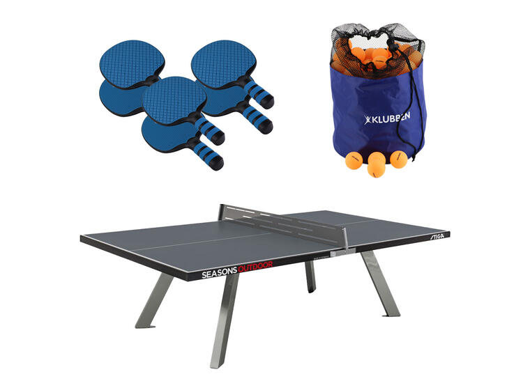 Bordtennispaket Utomhusbord Stiga Bordtennisbord | nät | rack | bollar 