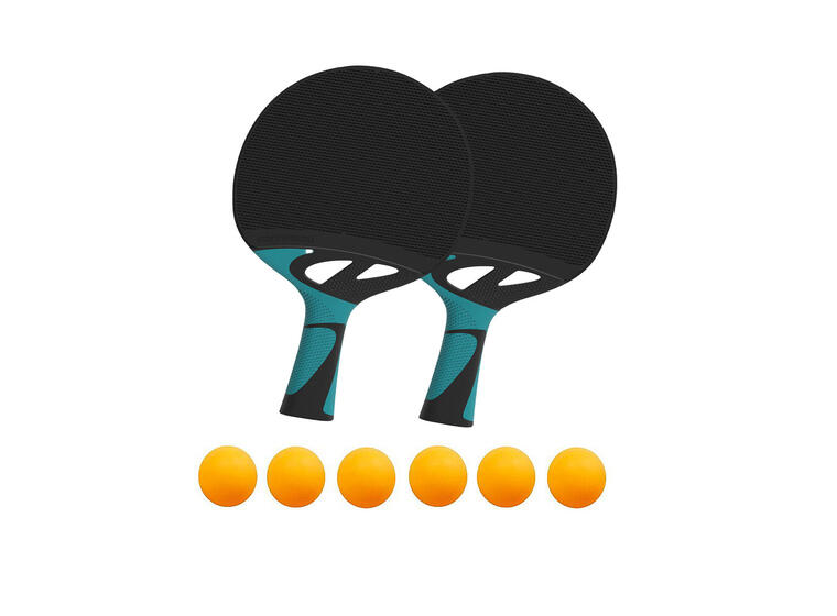 Bordtennisrack Tacteo 50 2 Tåliga rack | 6 Bordtennisbollar Gula 