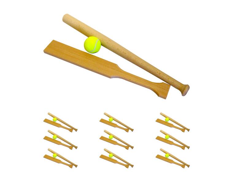 Brännboll Skoluppsättning 10 platta, 10 runda rack och 10 bollar 