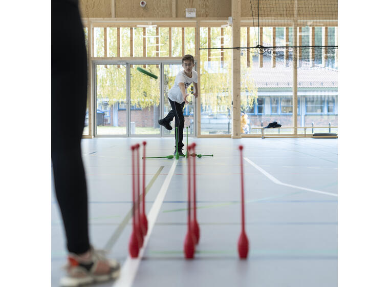 Flygande Bowling Bowling med flera lag 