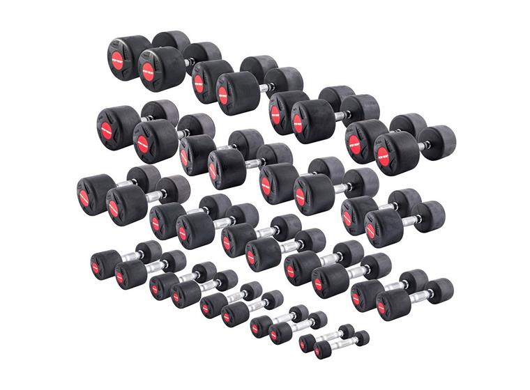 Hantelset i Gummi 1-30 kilo Totalt 36 hantlar| Set med dumbbells 