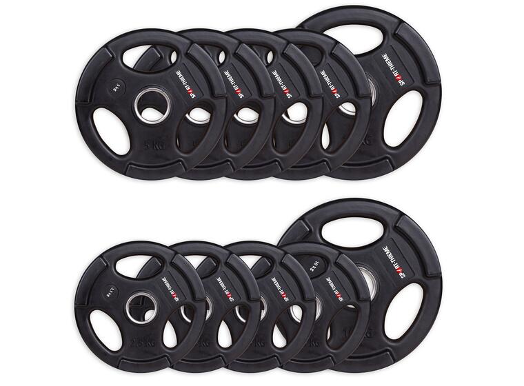 Viktkivor | gummibelagda | 50 kg | 50mm 4x2,5kg | 4x5kg | 2x10 kg 