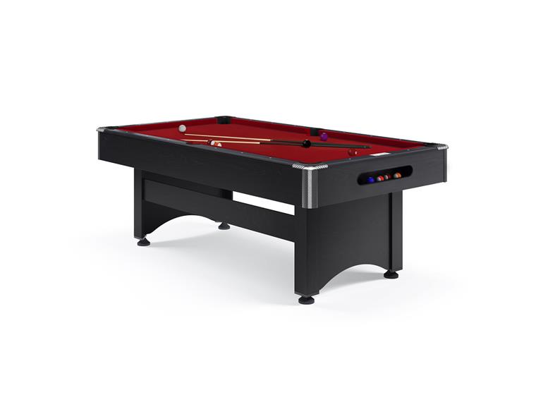 Biljardbord Galant Black Edition 7 fot Röd spelduk | Spelyta 193x96 cm