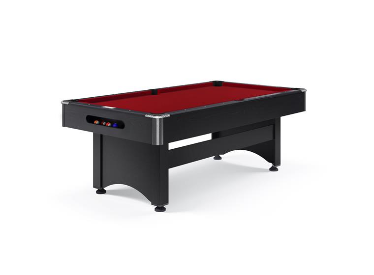 Biljardbord Galant Black Edition 7 fot Röd spelduk | Spelyta 193x96 cm
