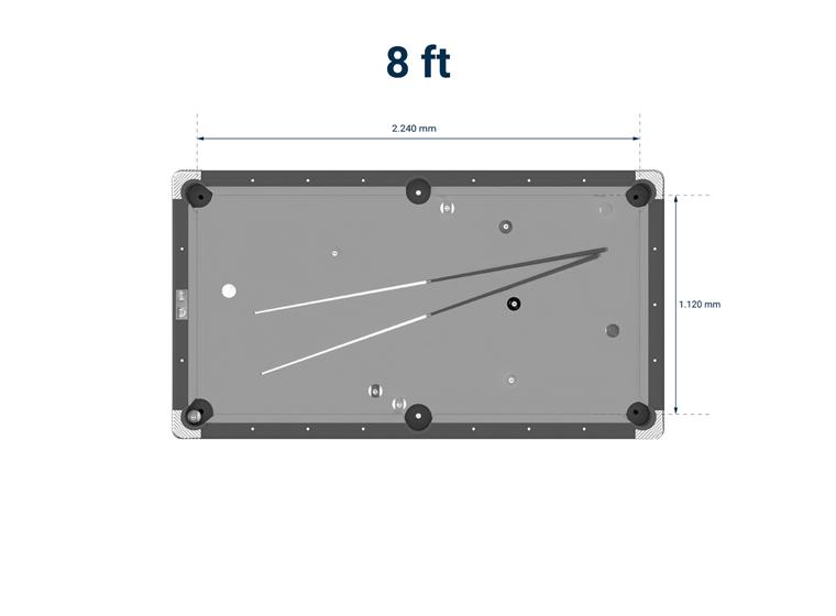 Biljardbord Galant Black Edition 7 fot Röd spelduk | Spelyta 193x96 cm