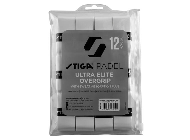 Stiga Padel Grip Grepplinda Vit 12 st Overgrip | Padelrack | Bättre grepp 