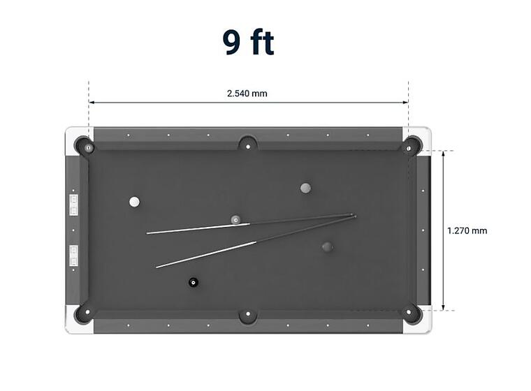 Biljardbord Club Pro Valnöt 8 fot Blå speldduk | Spelfält 224x112 cm