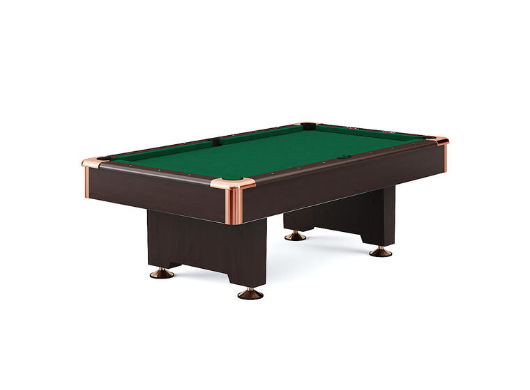 Biljardbord Club Pro Valnöt 8 fot Blå speldduk | Spelfält 224x112 cm