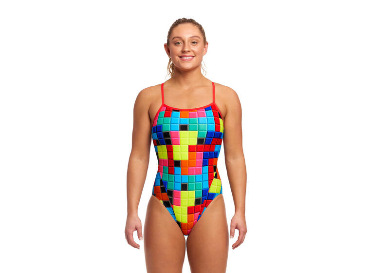 Blocked Baddräkt EU34 Funkita | Single Strap One Piece 