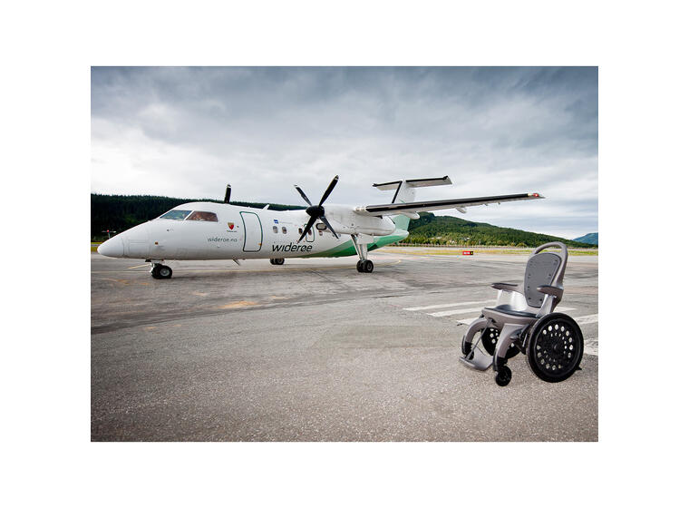 Rullstol Easy Roller Standard 2 Sjukhus | Flygpats | Med kuddar 