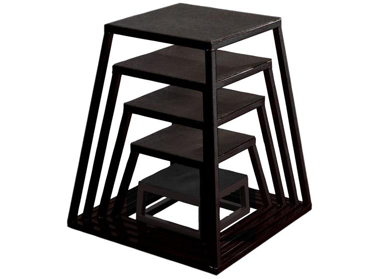 Plyo Box i metall | Set med 5 st. 5 olika höjder 