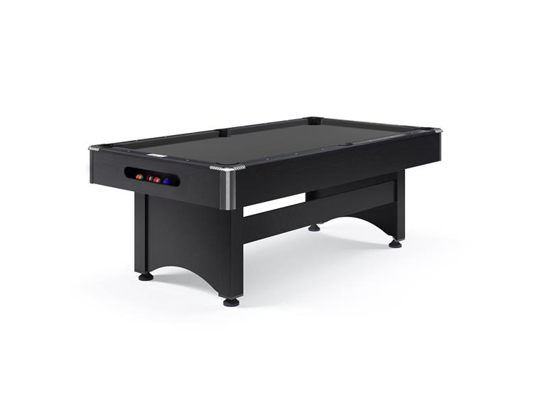Biljardbord Galant Black Edition 8 fot Grå spelduk | spelduk 224x112 cm
