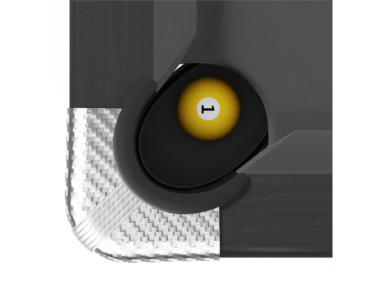 Biljardbord Galant Black Edition 8 fot Grå spelduk | spelduk 224x112 cm