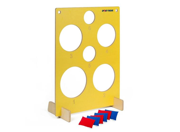 Målvägg med hål 99x74x1,6 cm Kastspel med poäng | Liggande Cornhole 