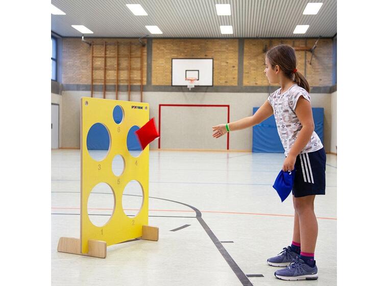 Målvägg med hål 99x74x1,6 cm Kastspel med poäng | Liggande Cornhole 