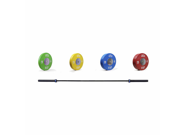 Viktset ata 140 kg+ 20kg Skivstång 2 av varje | 10-15-20-25 kg