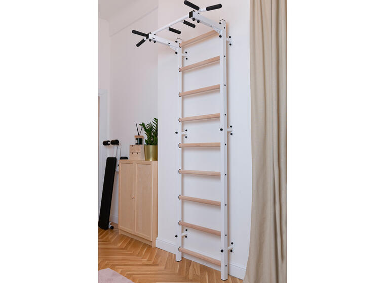 Ribbstol BenchK 311W Vit Med fastmonterad pull-up stång 
