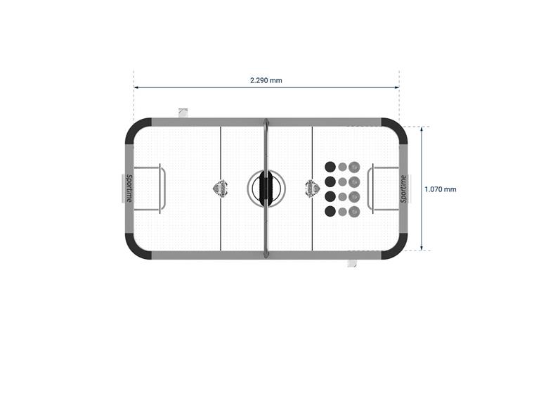 Airhockey Tournament 8 fot 229 x 107 cm spelyta