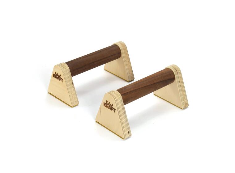 Push up bars 2 st Trä/Valnöt Små smidiga paralettes 