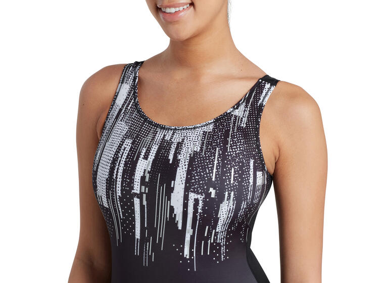 Shimmer Scoopback Baddräkt EU34 Zoggs | Svart/Flerfärgad  | Ecolast 