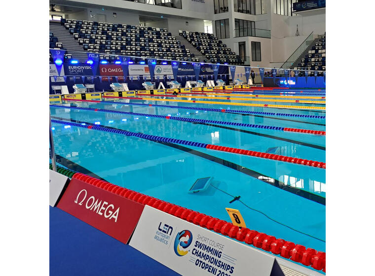 Malmsten Gold PRO Racing Lane 50 m World Aquatics Simlina blå/röd 50 m 