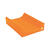 Skötbädd med hög kant | Ljus orange 70 x 50 x 5/15 cm 