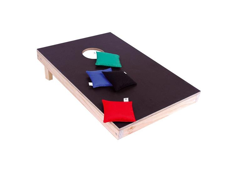 Cornhole Trädgårdsspel med ärtpåsar Spelplatta i trä med med 16 ärtpåsar