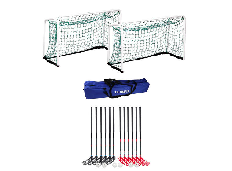 Innebandyset Rush med mål 12 klubbor| 6 bollar | 2 mål | 1 bag 