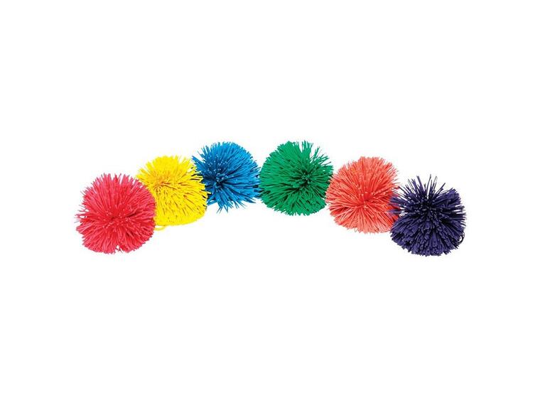 Kooshboll 10 cm | 6 st Spordas | Boll med gummitrådar 