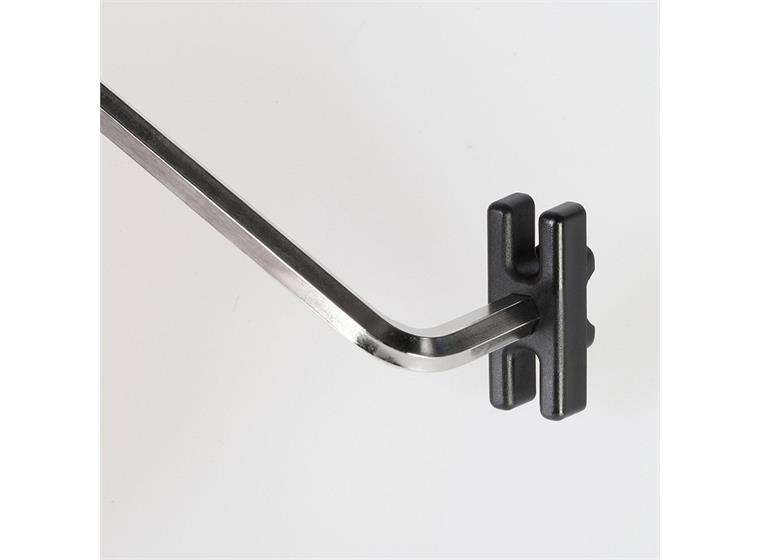 Nätkrok i plast för målburar 1 st 26x10x4 mm - Svart
