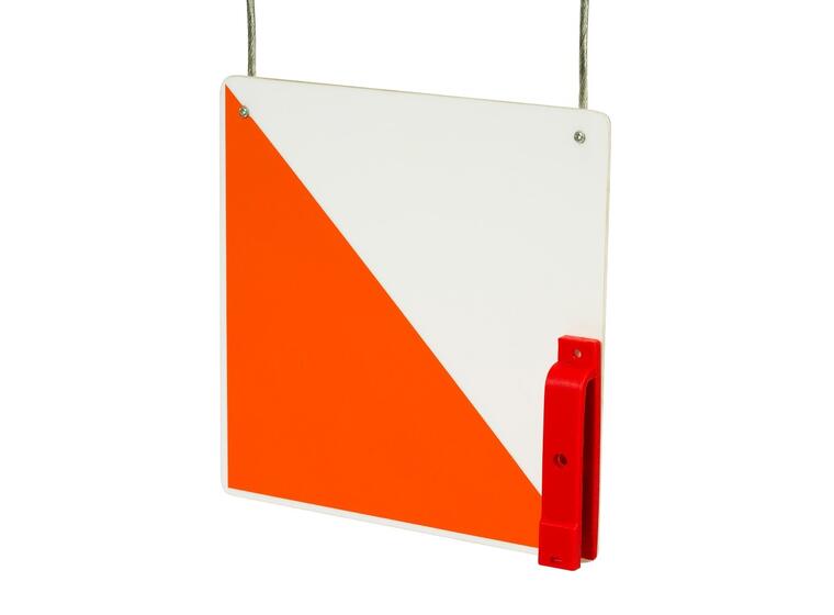 Orienteringsskärm Väderbeständig Platt Skärm med vajer och klämma 10x10x0,1 cm 