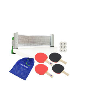 Portabelt bordtennisnät för vanliga bord 1 nät | 4 racket | 6 bordtennisbollar