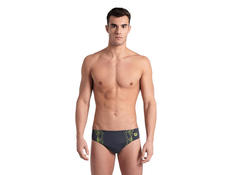 Reflecting Swim Briefs Badbyxa 38 Arena | Grå/Gul | MaxLife ECO 