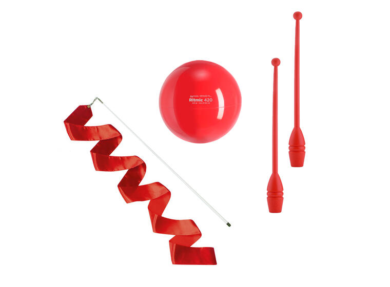Rytmisk Gymnastik Paket Röd Käglor | RG band | RG boll 