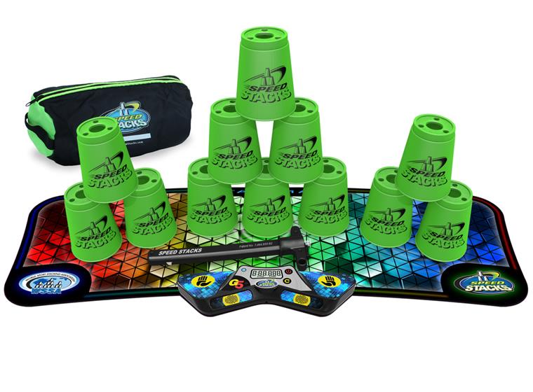 Speed stacks / Speedstacking komplett spelset Neongrön